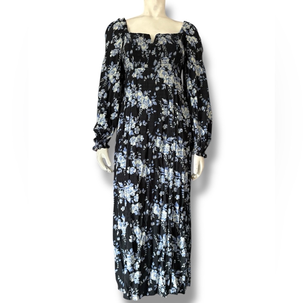 Free People | Jaymes Midi Floral Y2K Bohemian Western Summer Leg Slit Dress - Picture 4 of 9